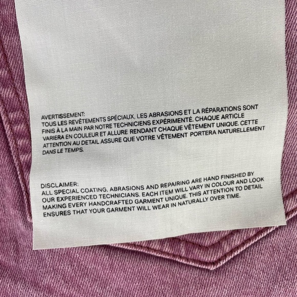 PURPLE BRAND Slim-fit Spray Effect Denim Jeans Coral NWT Sz 34 - Picture 12 of 13